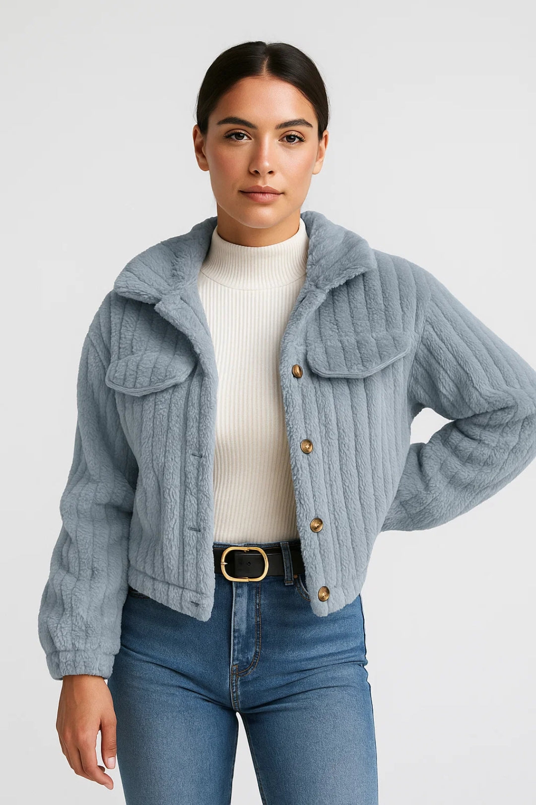 Giacca Teddy Trapuntata | Morbida e Calda | Stile Casual Invernale
