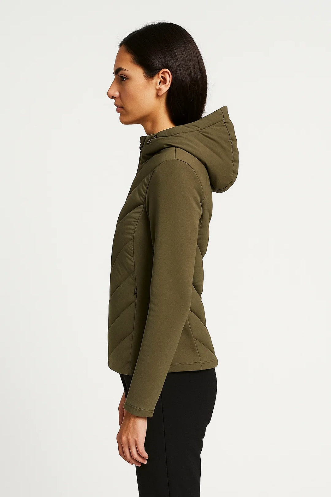 Giacca softshell trapuntata da donna | Calda e leggera | Con cappuccio