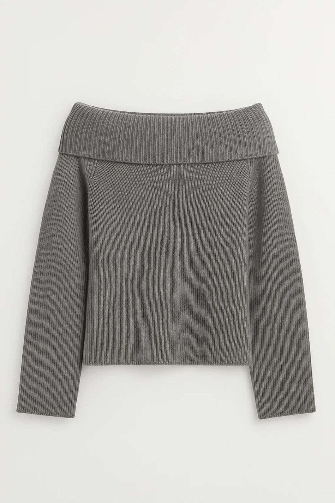 Maglione elegante con scollo a barca e maniche lunghe