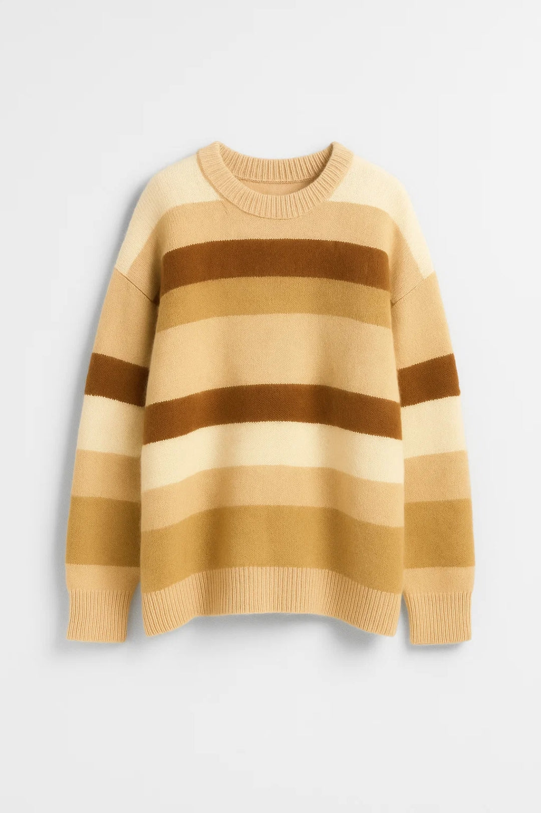 Maglione a righe morbido | Tinta calda | Vestibilità comoda