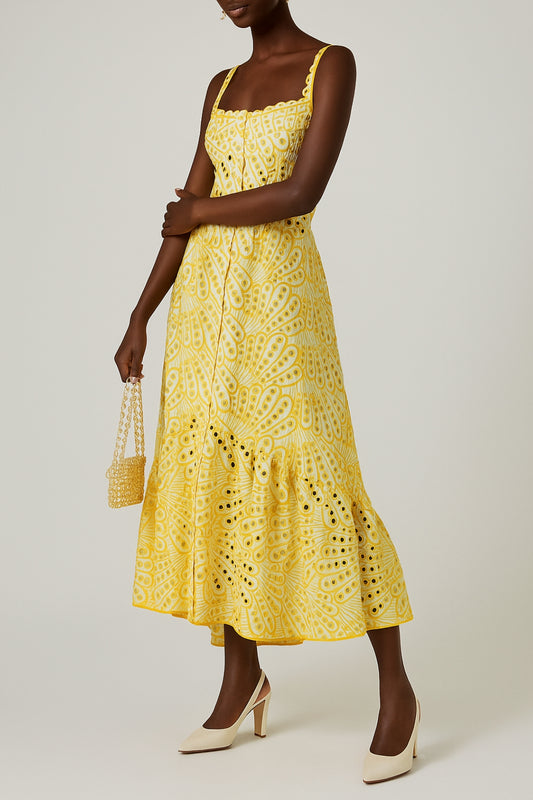 Abito Lungo Ricamato | Cotone | Fresco e Boho