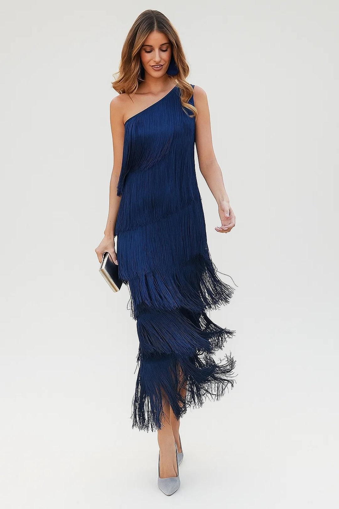 Abito con Frange | Monospalla | Eleganza Dinamica