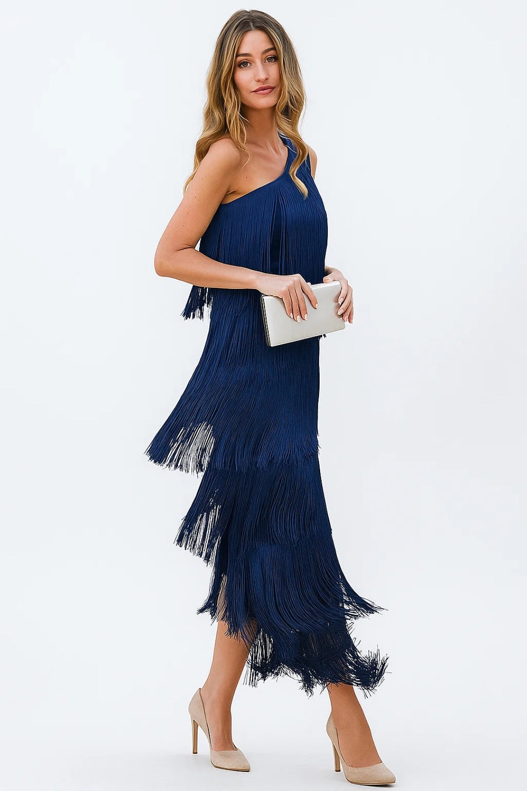 Abito con Frange | Monospalla | Eleganza Dinamica