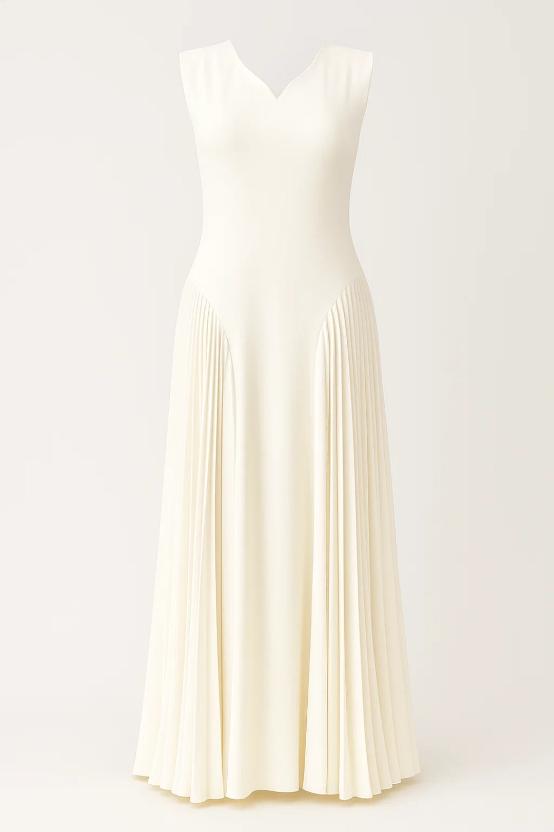 Abito lungo da donna con gonna plissettata | Eleganza senza tempo