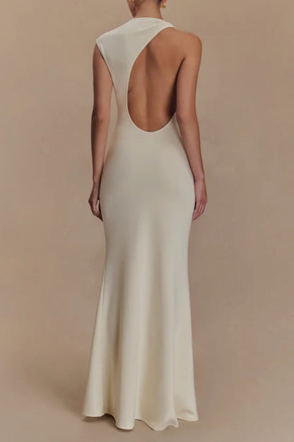 Abito lungo elegante con schiena scoperta | Vestibilità aderente | Stile sofisticato