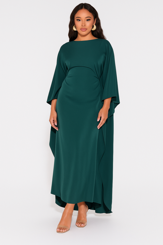 Abito lungo fluido con maniche ampie | Elegante e confortevole