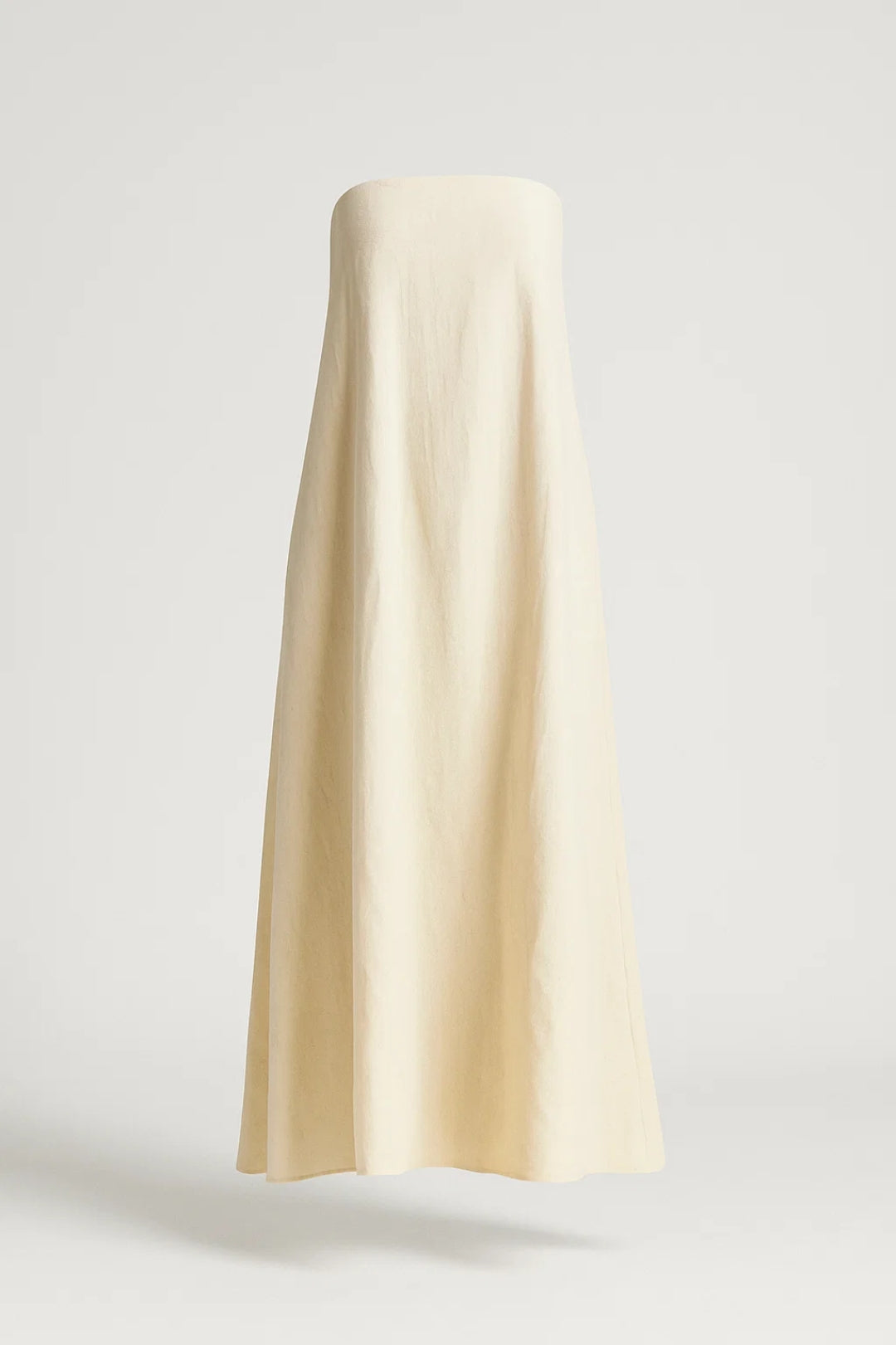 Abito lungo a fascia | Linea ampia | Eleganza senza spalline