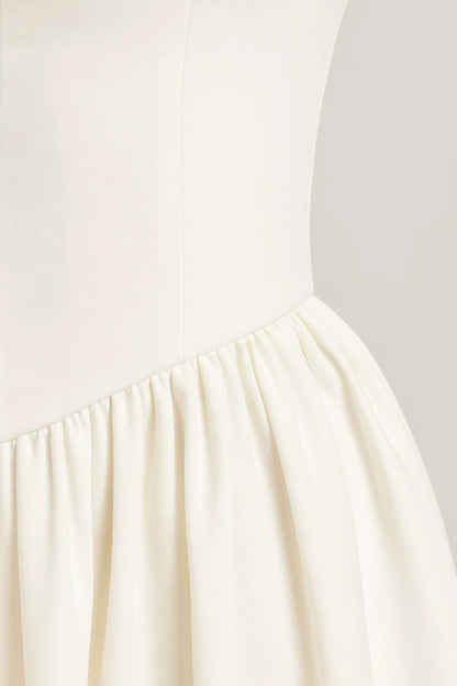 Abito midi con fiocchi sulle spalle | Corpetto aderente | Gonna ampia e romantica