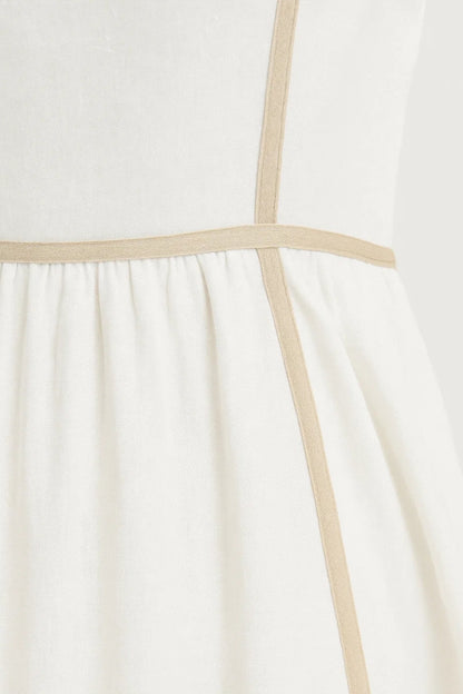 Abito midi in lino con spalline sottili