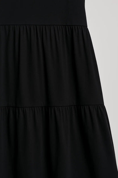 Abito midi svasato senza maniche | Scollo a V | Cotone leggero