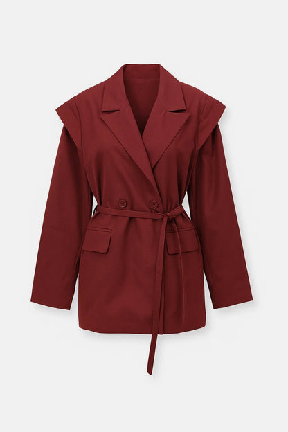 Blazer con spalle strutturate e cintura | Eleganza moderna e decisa