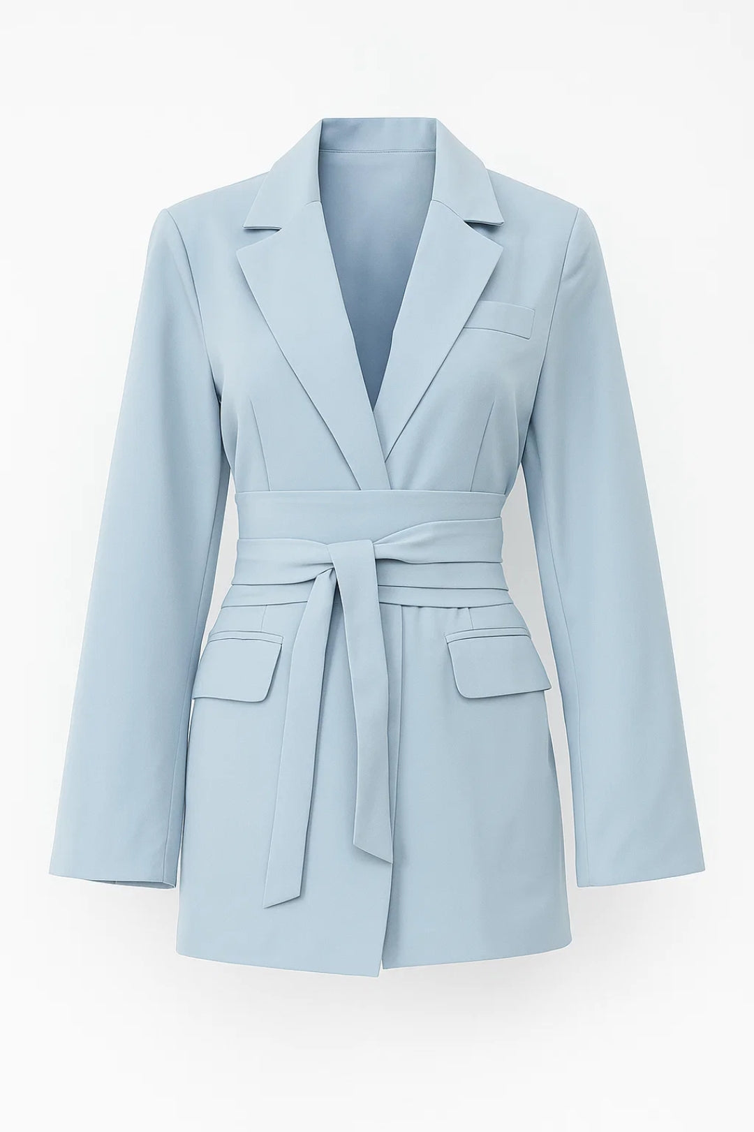 Blazer elegante con cintura in vita e rever classico