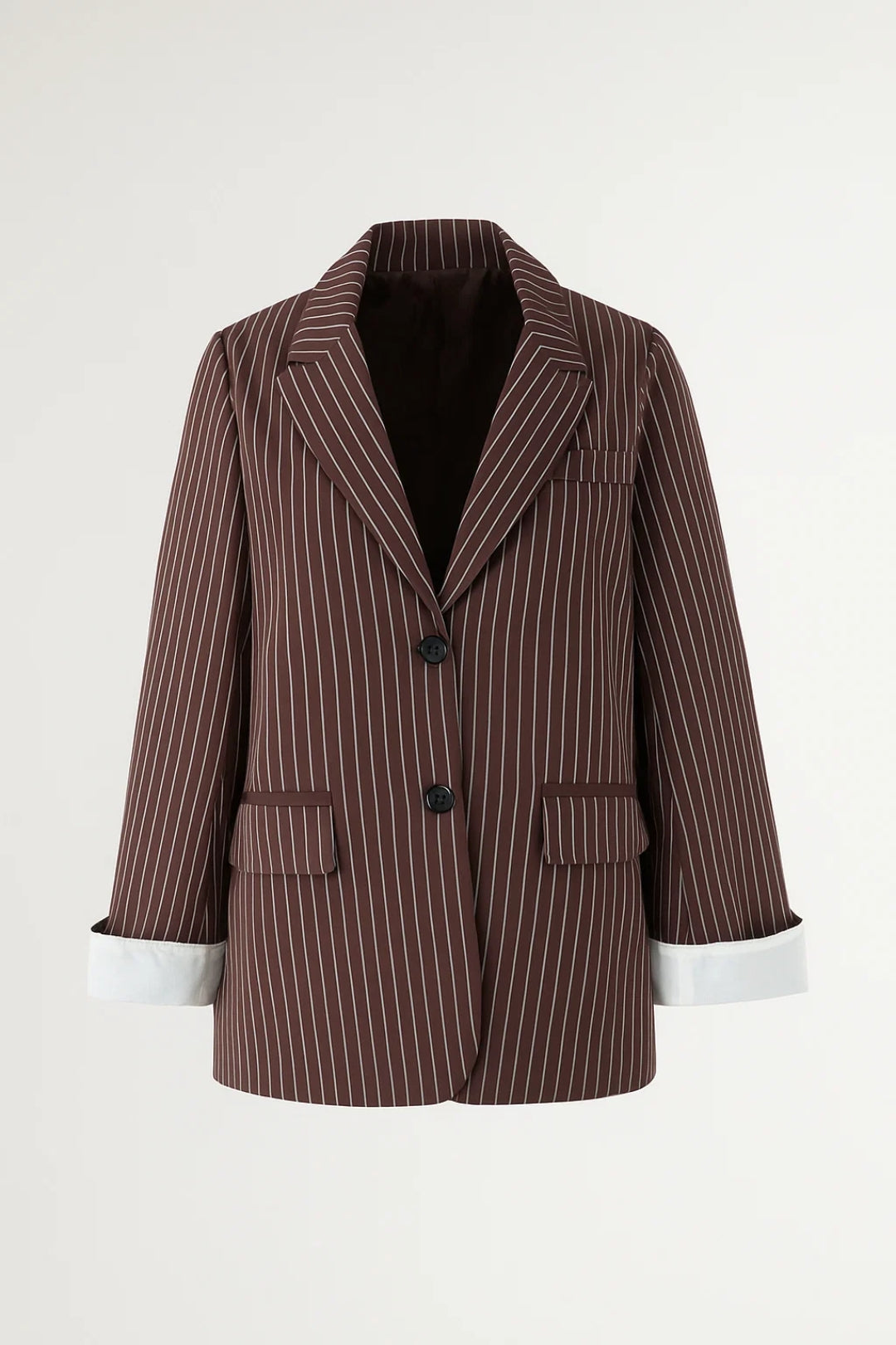 Blazer sartoriale a righe con chiusura a due bottoni