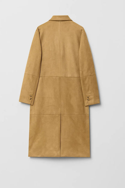 Cappotto lungo con chiusura a bottoni