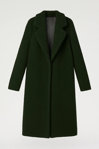 Cappotto lungo in tessuto effetto peluche