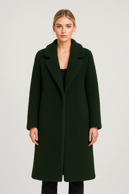 Cappotto lungo in tessuto effetto peluche