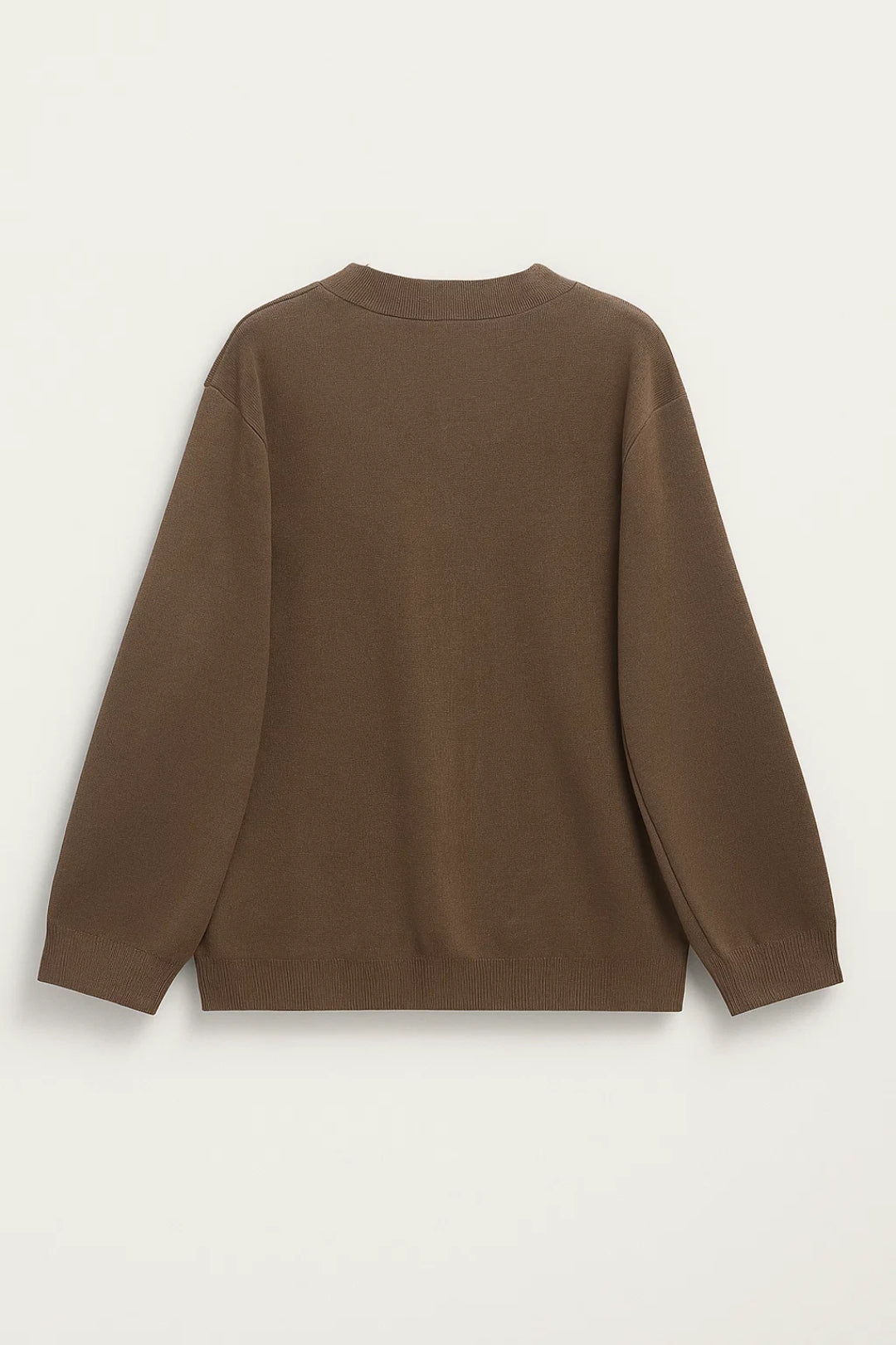 Cardigan con scollo a V e tasche applicate