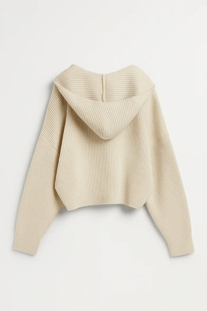 Cardigan corto con bottoni e collo ampio