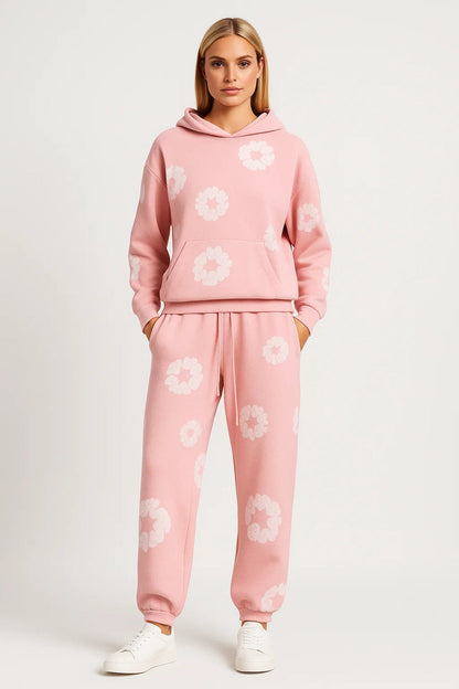 Completo Due Pezzi Donna | con cappuccio | oversize per Mezza Stagione