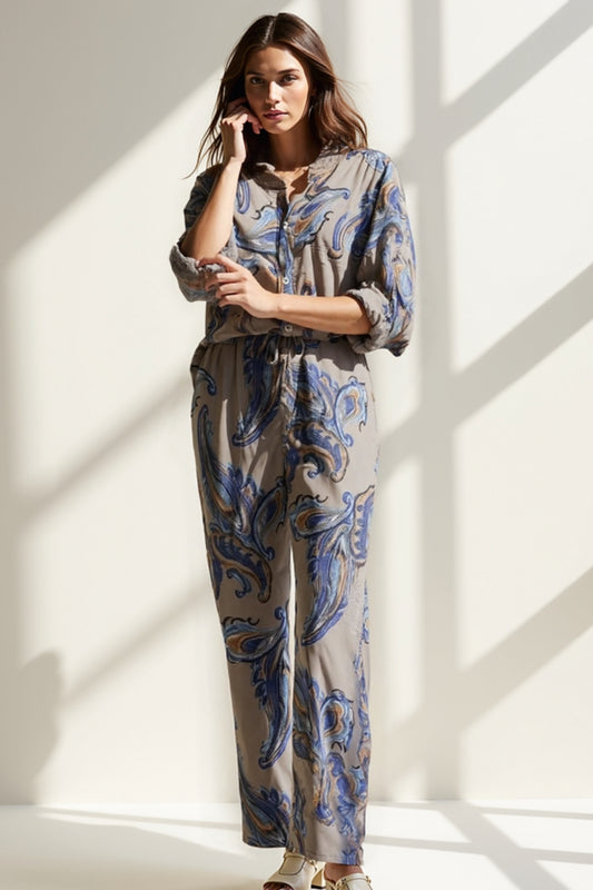 Completo due pezzi con fantasia paisley | Camicia fluida e pantaloni coordinati