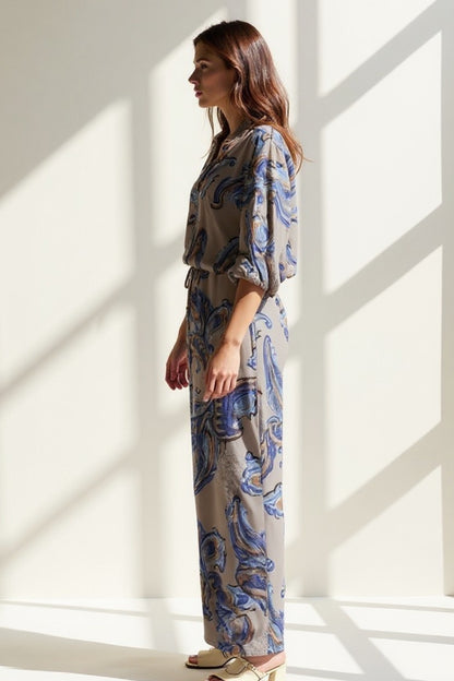 Completo due pezzi con fantasia paisley | Camicia fluida e pantaloni coordinati