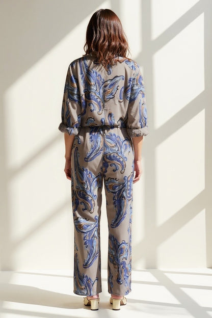 Completo due pezzi con fantasia paisley | Camicia fluida e pantaloni coordinati