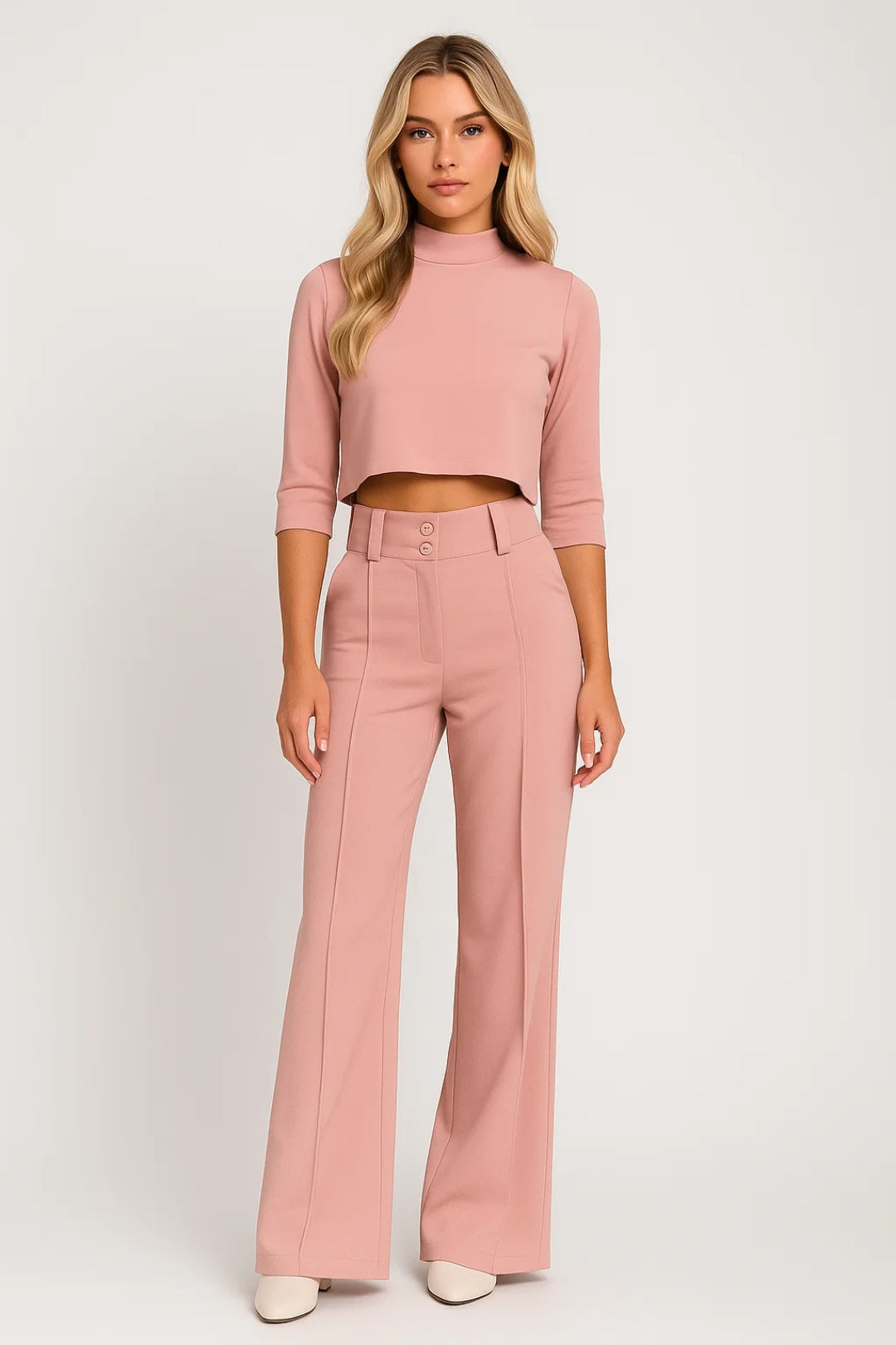 Completo elegante a due pezzi con taglio sartoriale