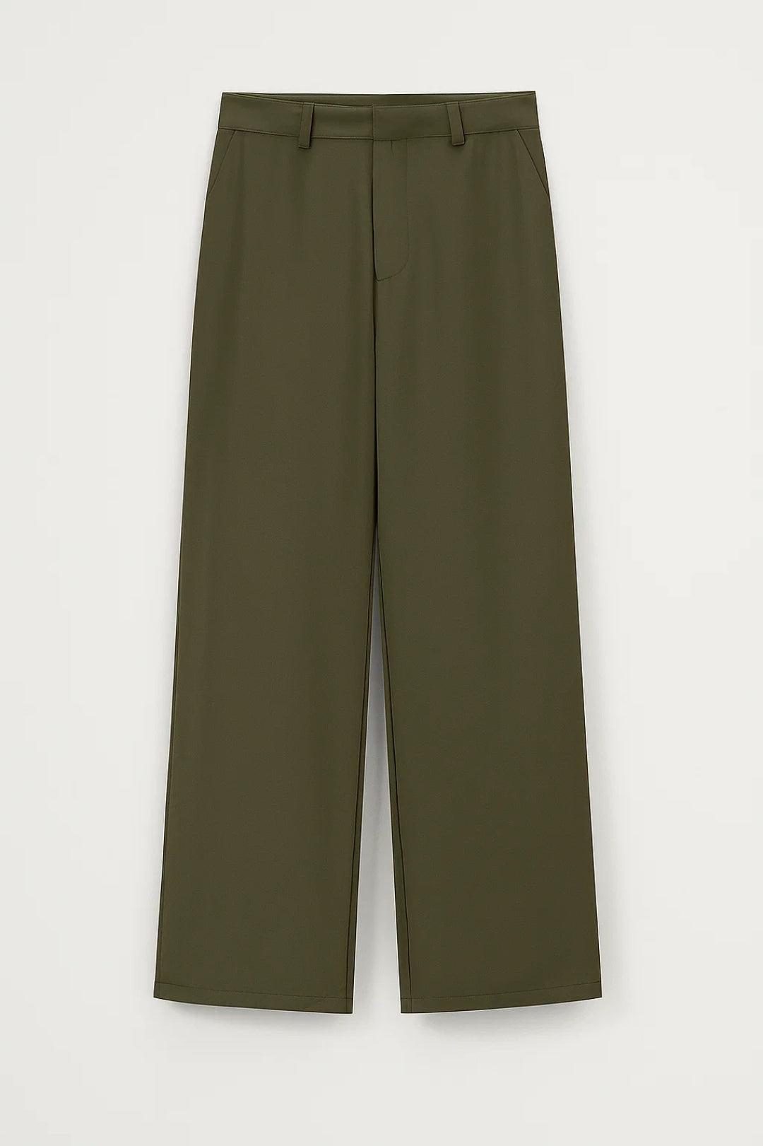 Completo elegante due pezzi con top senza maniche e pantaloni a palazzo