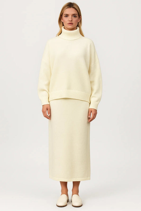 Completo maglia due pezzi con collo alto