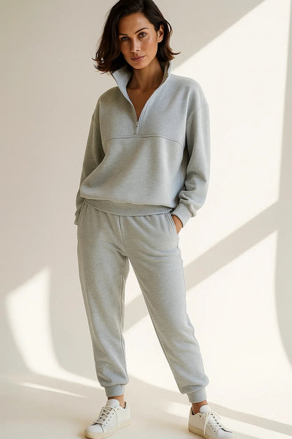 Completo sportivo in cotone | Felpa con zip e pantaloni jogger | Morbido e confortevole