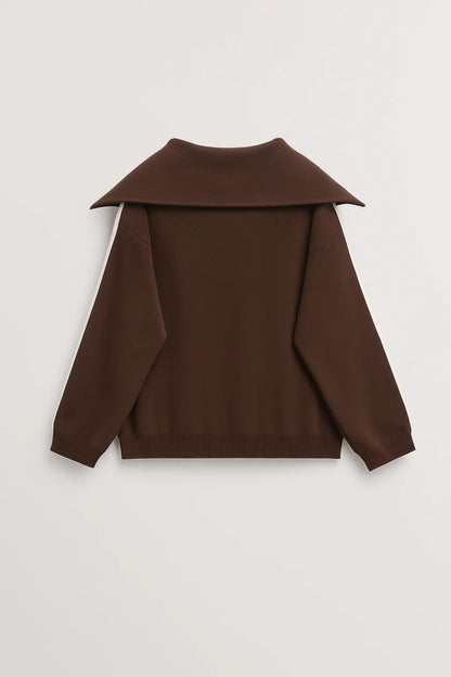 Coordinato maglia con zip e pantaloni ampi | Comfort e stile rilassato