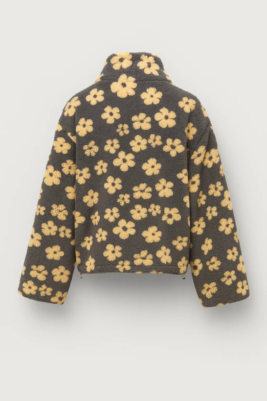 Felpa in pile con zip e fantasia floreale | Calda e casual