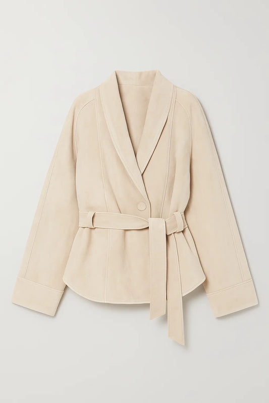 Giacca avvolgente con cintura in vita | Eleganza morbida e minimal