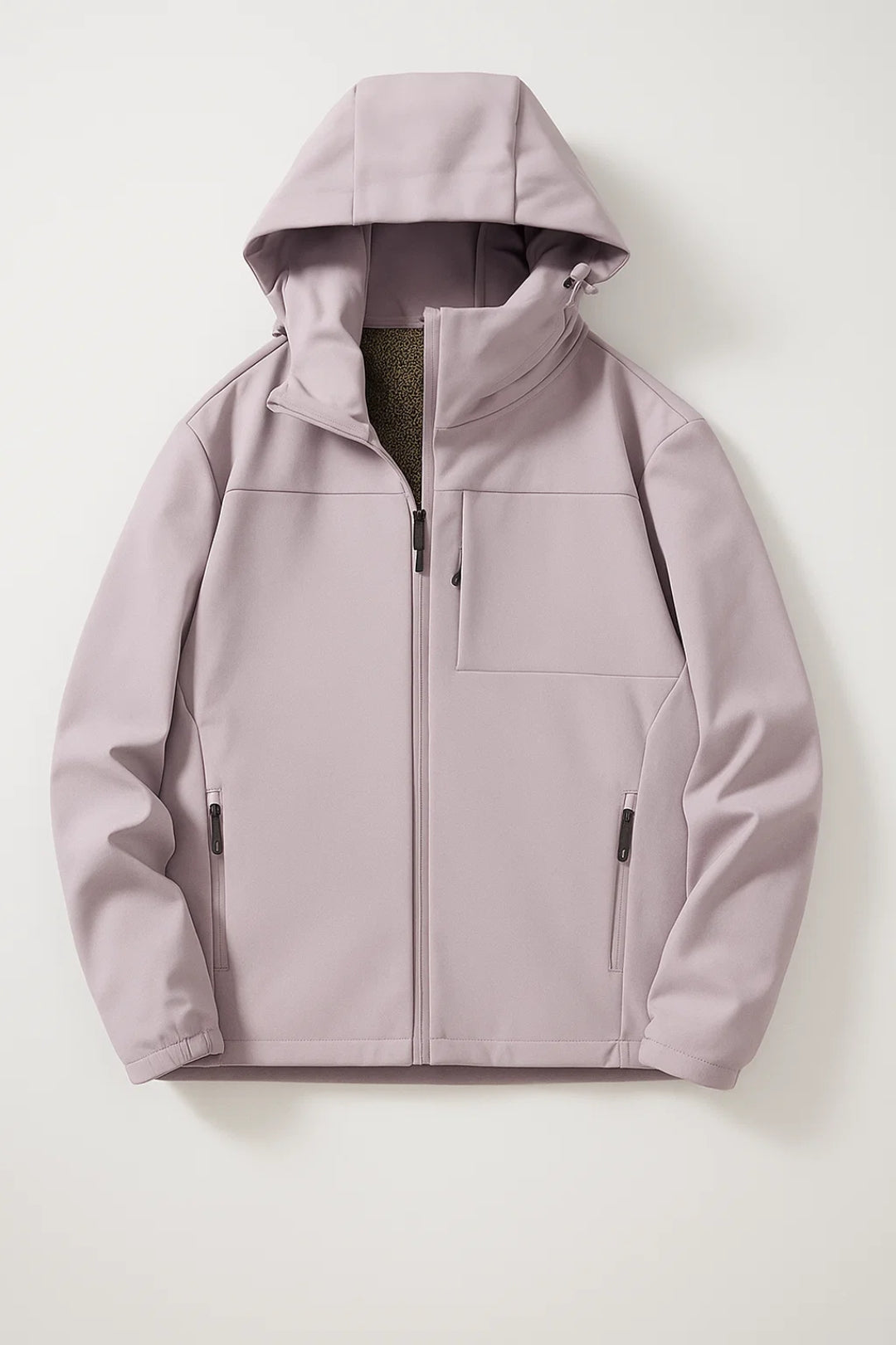 Giacca con cappuccio e zip frontale