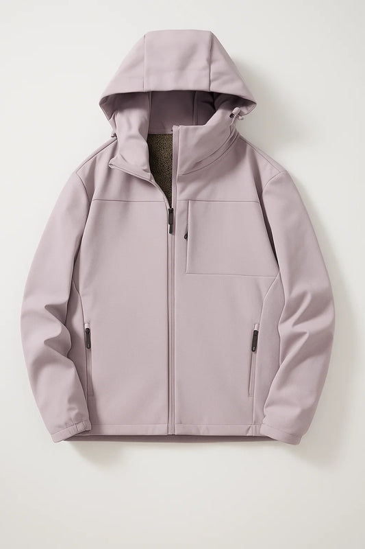 Giacca con cappuccio e zip frontale