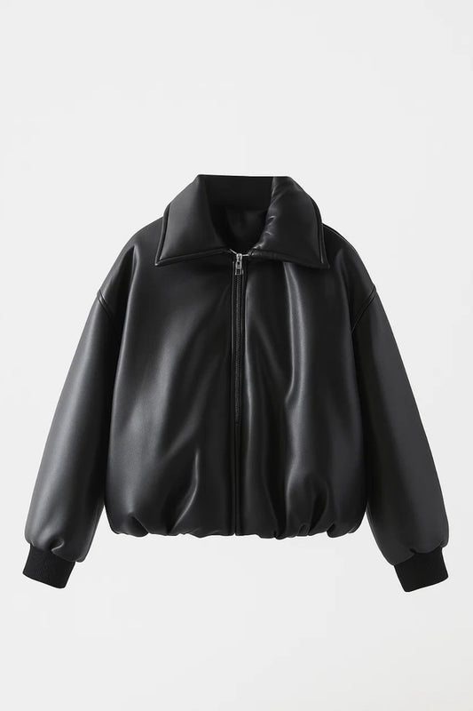 Giacca corta con zip dal taglio minimal