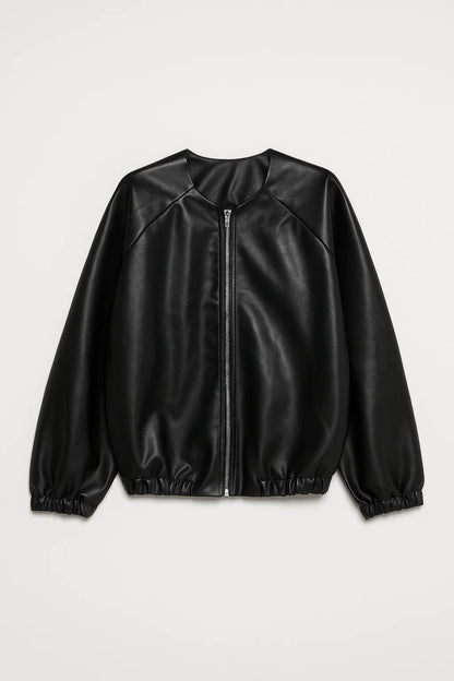 Giacca corta con zip e bordo elasticizzato | Essenziale e versatile