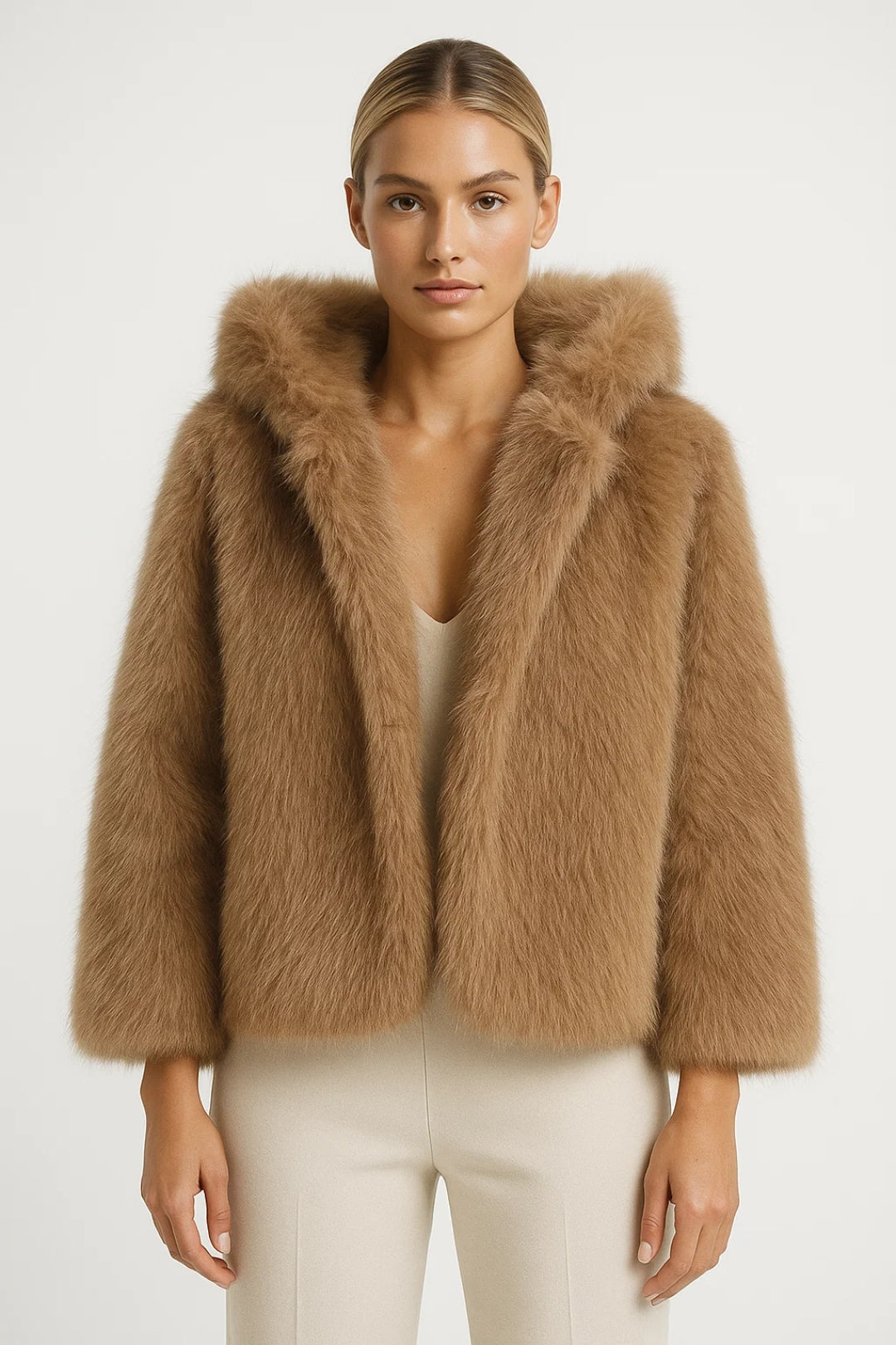 Giacca corta effetto pelliccia | Stile glamour e morbidezza invernale