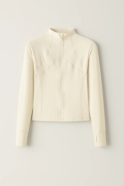 Giacca sportiva con zip e taglio sagomato