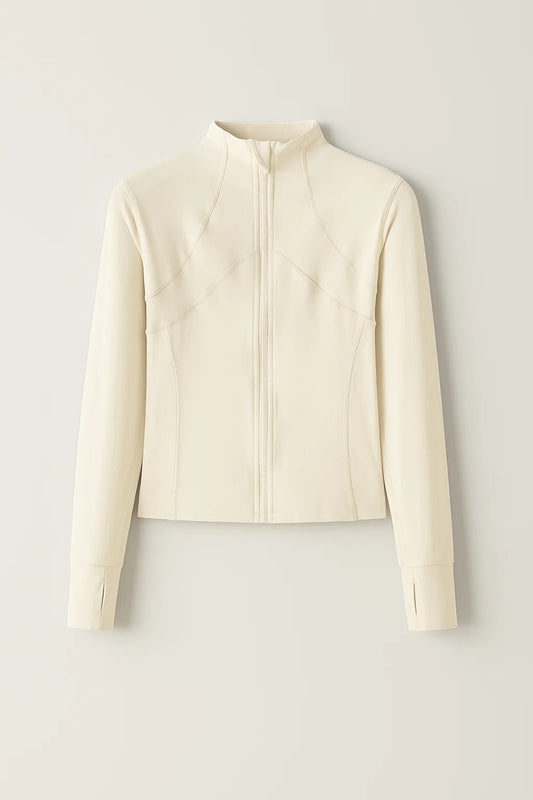 Giacca sportiva con zip e taglio sagomato