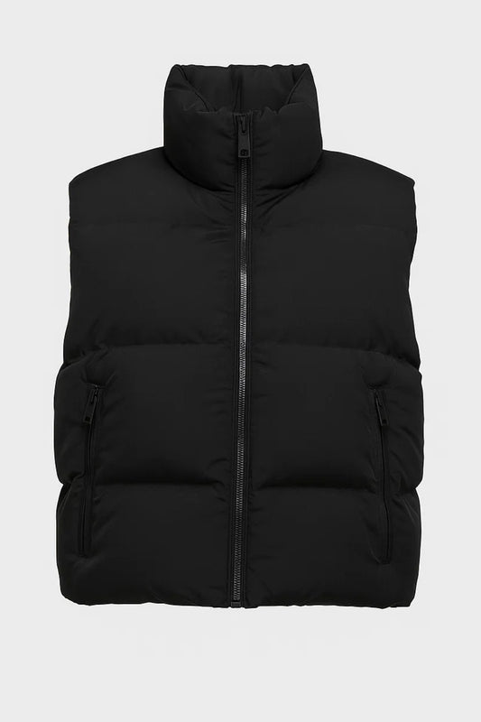 Gilet imbottito con zip frontale