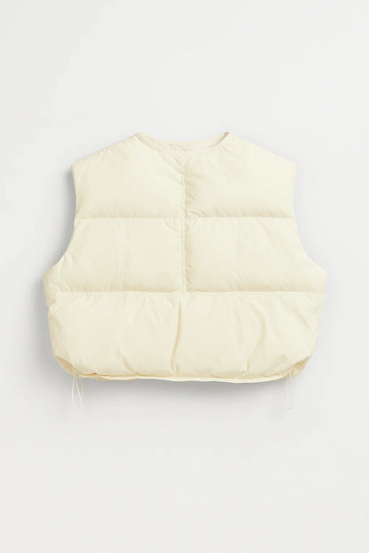 Gilet imbottito corto con coulisse regolabile