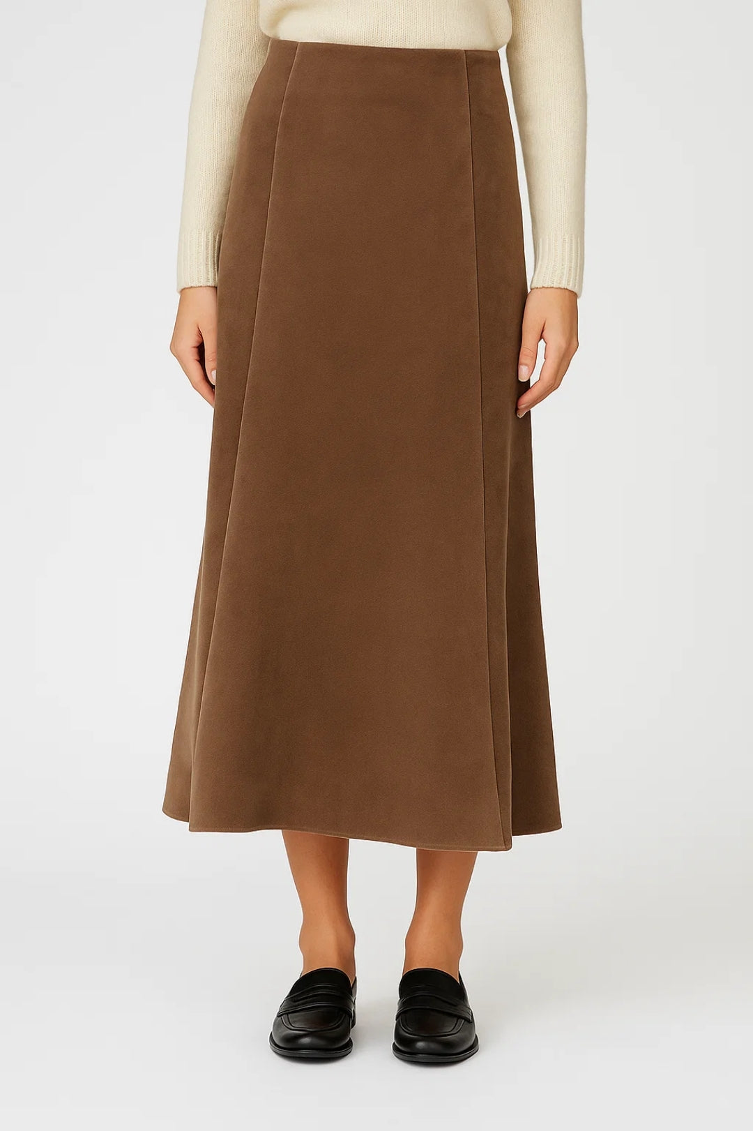 Gonna midi a linea svasata