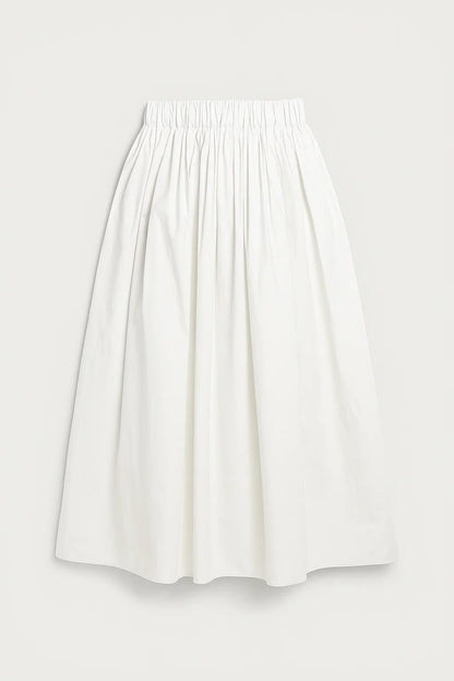 Gonna midi a pieghe da donna | Linea fluida e vita elasticizzata