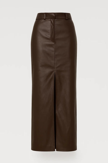 Gonna midi aderente con spacco frontale