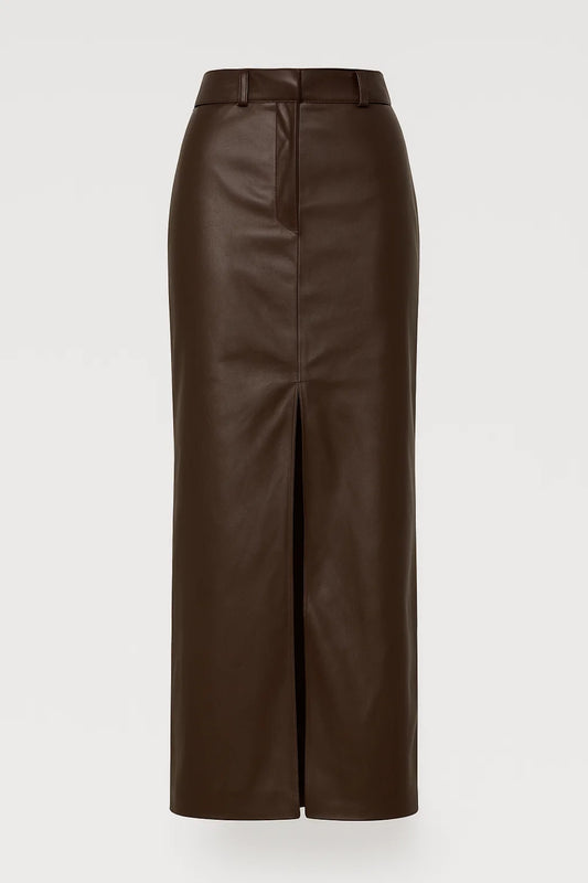 Gonna midi aderente con spacco frontale