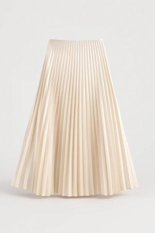 Gonna midi plissé a vita alta | Stile elegante e femminile