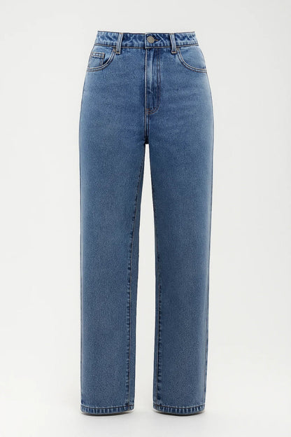 Jeans a gamba dritta a vita alta