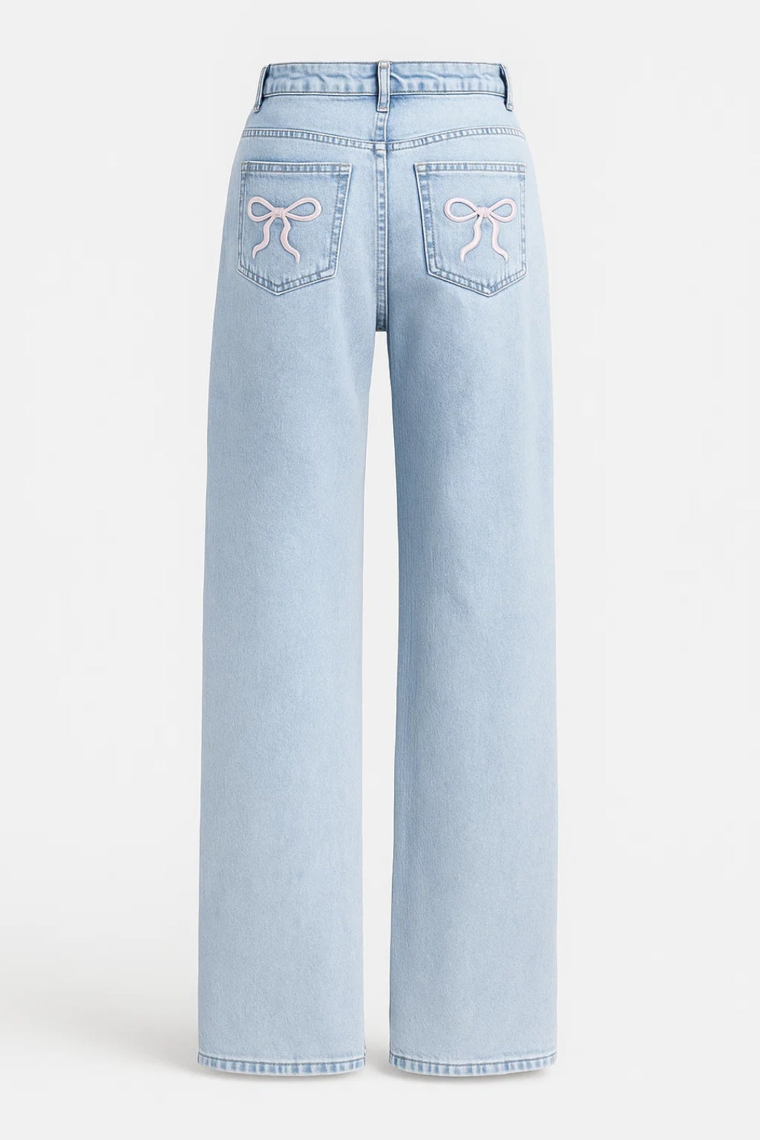 Jeans a gamba larga da donna con ricami decorativi | Stile giocoso e moderno