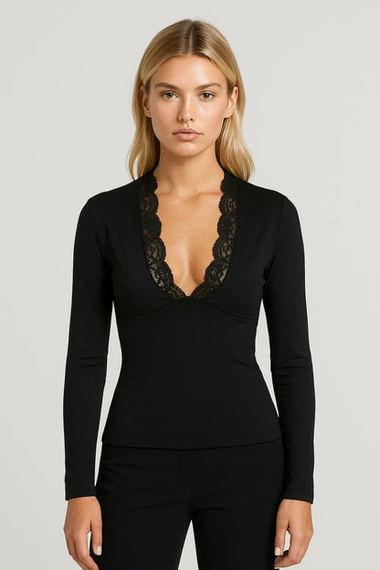 Maglia Donna | collo V | lavorata per Mezza Stagione